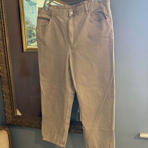 H&M High-Waist Straight Leg Pants - Taupe